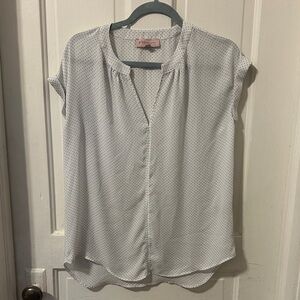 Philosophy White Polka Dot Blouse